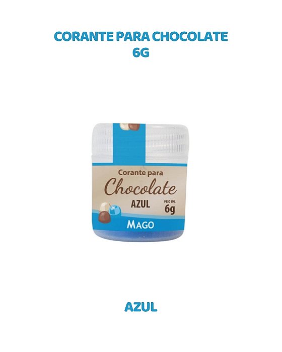 CORANTE EM PÓ 6g PARA CHOCOLATE - AZUL