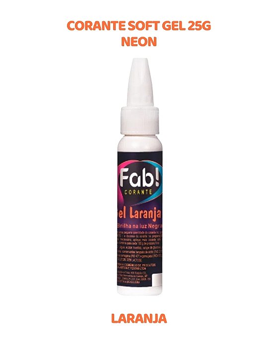CORANTE NEON SOFTGEL 25g - LARANJA