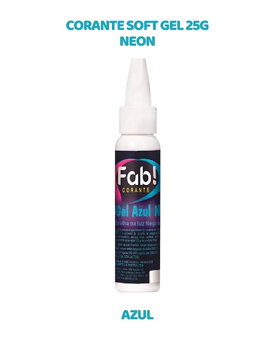 CORANTE NEON SOFTGEL 25g - AZUL
