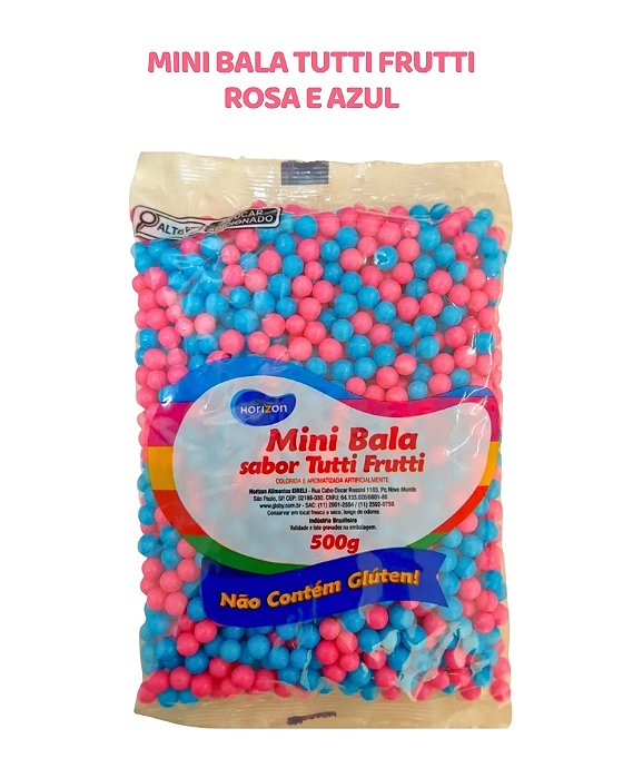 MINI BALA 500g TUTTI-FRUTTI - ROSA E AZUL