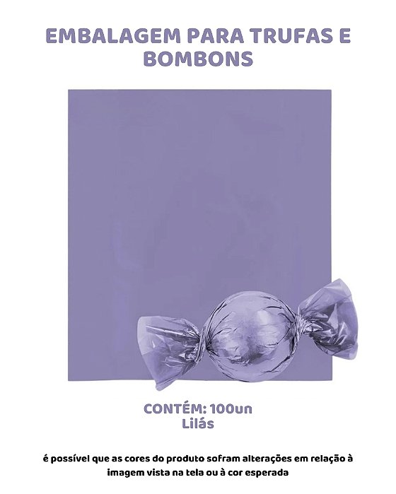 EMBALAGEM PARA TRUFAS E BOMBONS C/100UN - LILÁS