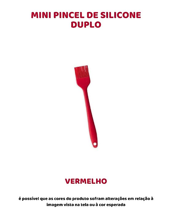PINCEL MINI DE SILICONE DUPLO - VERMELHO