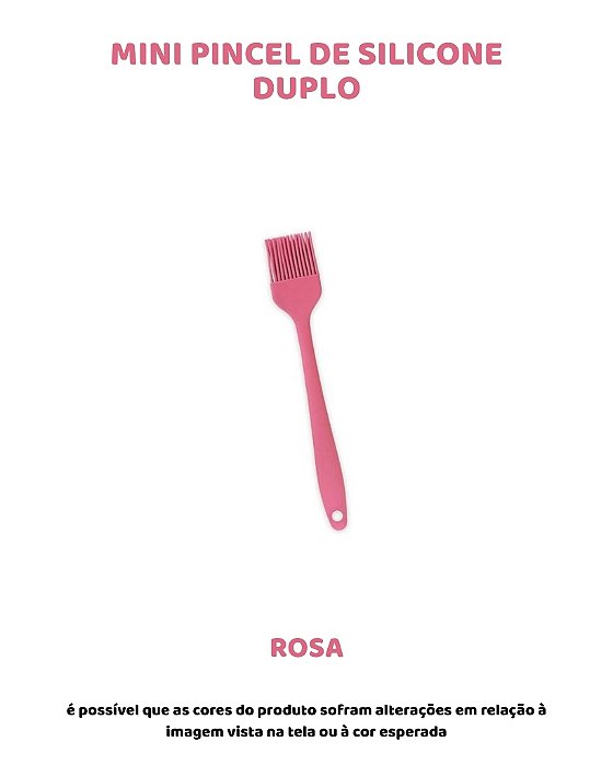PINCEL MINI DE SILICONE DUPLO - ROSA
