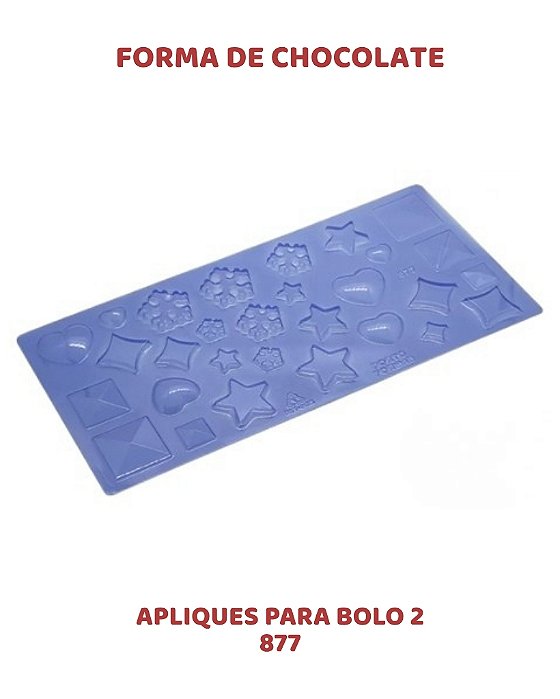 FORMA DE CHOCOLATE TRÊS PARTES - APLIQUES PARA BOLO 2 877