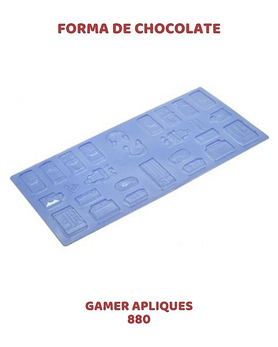 FORMA DE CHOCOLATE TRÊS PARTES - GAMER APLIQUES 880
