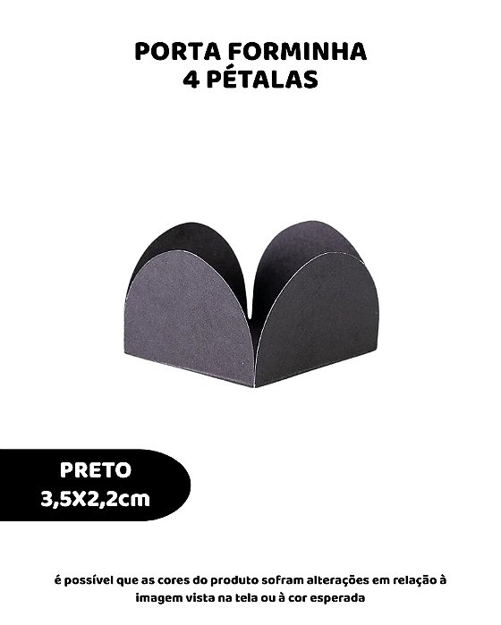 PORTA FORMINHA 4 PETÁLAS C/50UN - PRETO - SULFORMAS