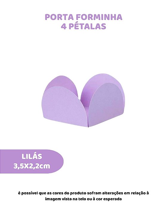 PORTA FORMINHA 4 PETÁLAS C/50UN - LILÁS - SULFORMAS