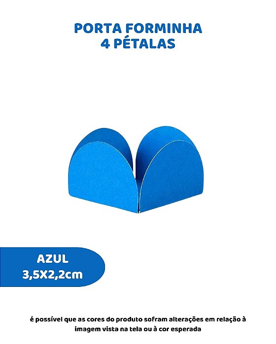 PORTA FORMINHA 4 PETÁLAS C/50UN - AZUL - SULFORMAS