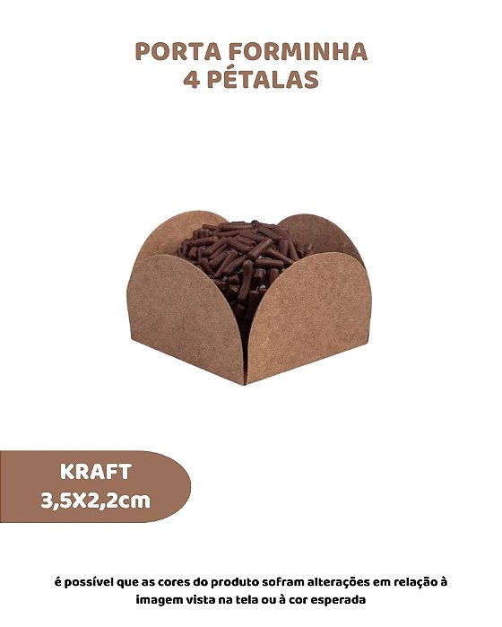 PORTA FORMINHA 4 PETÁLAS C/50UN - KRAFT - SULFORMAS