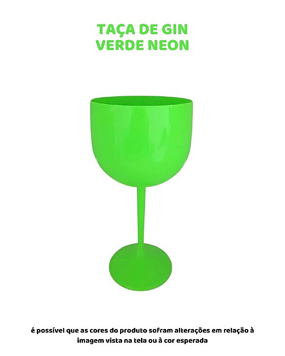 TAÇA DE GIN - VERDE NEON