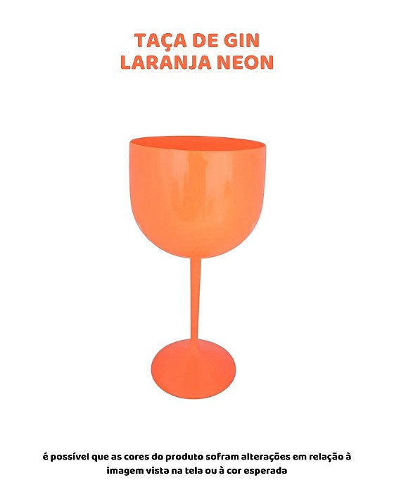 TAÇA DE GIN - LARANJA NEON