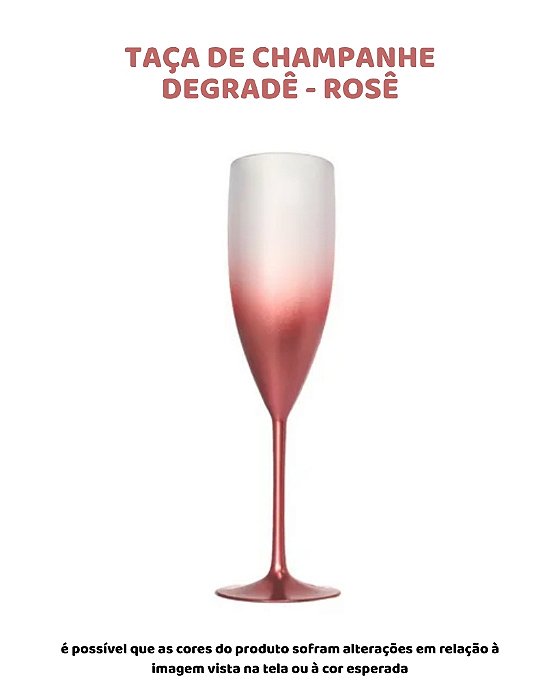TAÇA CHAMPANHE DEGRADÊ - ROSÊ