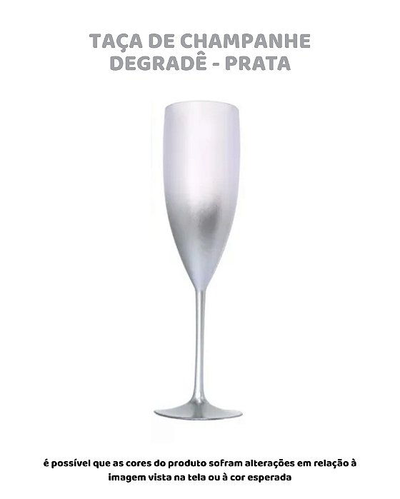 TAÇA CHAMPANHE DEGRADÊ - PRATA
