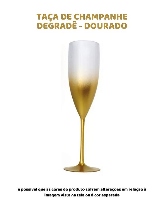 TAÇA CHAMPANHE DEGRADÊ - DOURADO