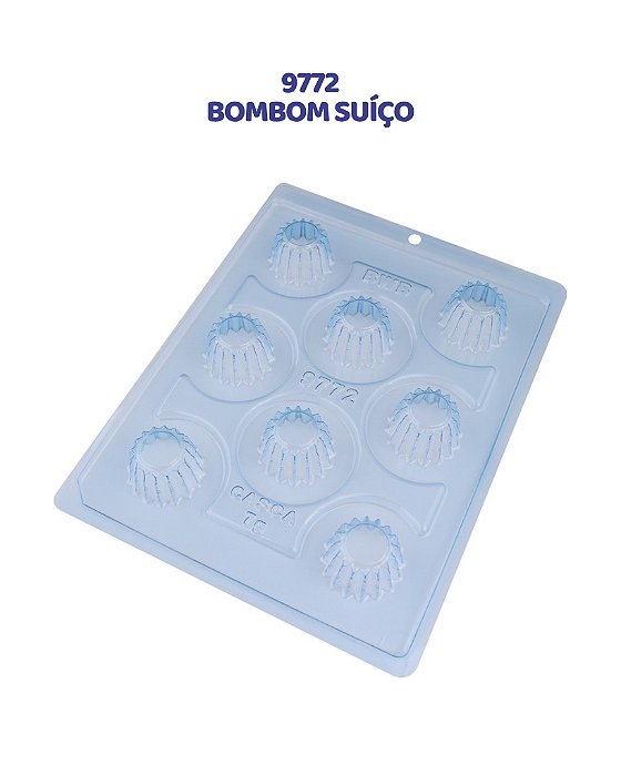 FORMA DE ACETATO 3 PARTES - BOMBOM SUÍÇO (9772) - BWB