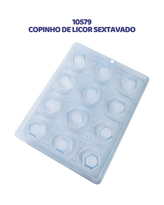 FORMA DE ACETATO 3 PARTES - COPINHO DE LICOR SEXTAVADO (10579) - BWB