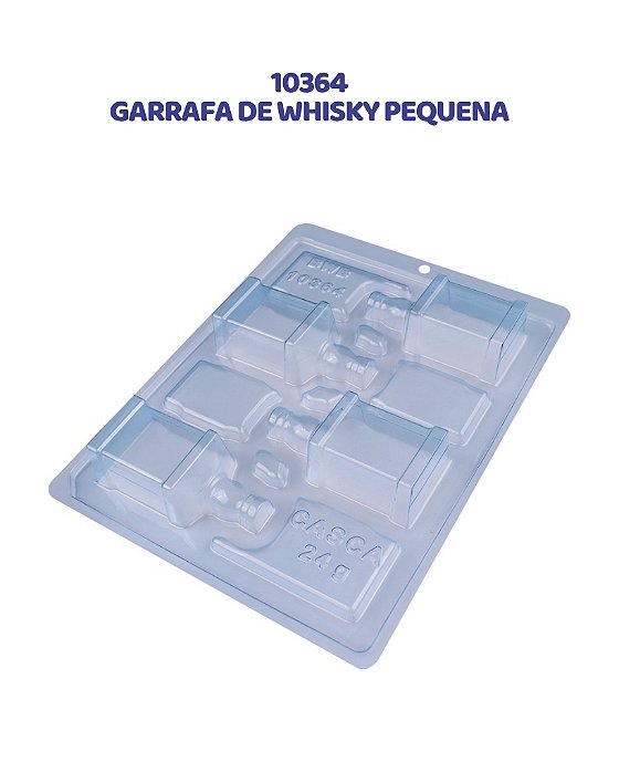 FORMA DE ACETATO 3 PARTES - GARRAFA DE WHISKY PEQUENA (10364) - BWB