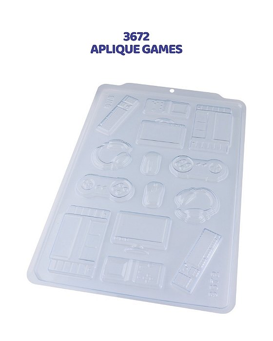 FORMA DE ACETATO SIMPLES - APLIQUE GAMES (3672) - BWB