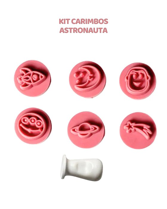 KIT CARIMBOS - ASTRONAUTA 2cm - BLUESTAR