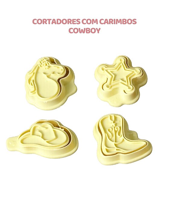 CORTADORES COM CARIMBOS COWBOY 5cm - BLUESTAR