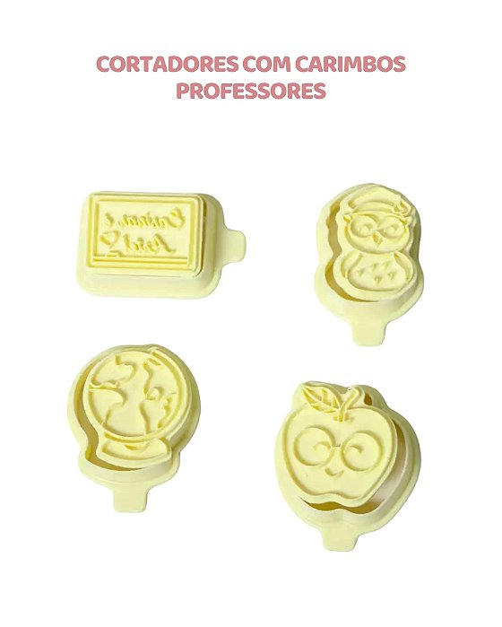 CORTADORES COM CARIMBOS PROFESSORES 5cm - BLUESTAR