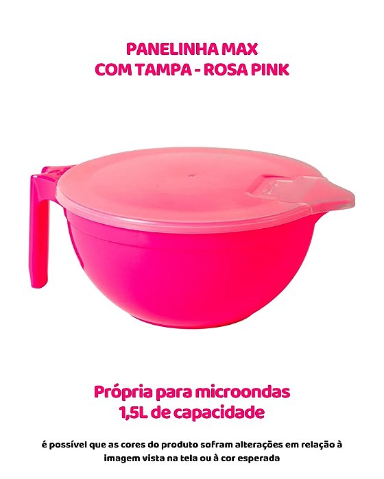 PANELINHA MAX 1,5L COM TAMPA - ROSA PINK - BLUESTAR