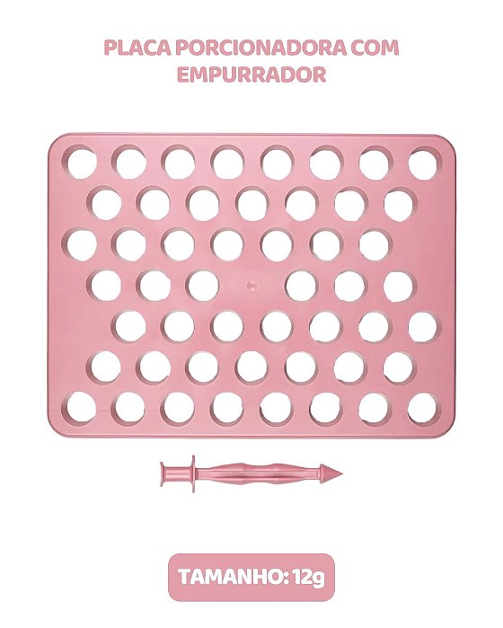 PLACA PORCIONADORA COM EMPURRADOR 12g - BLUESTAR