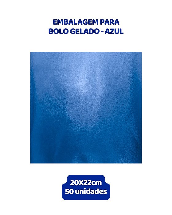 EMBALAGEM PARA BOLO GELADO 20X22cm AZUL - CROMUS