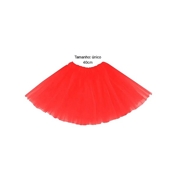 SAIA DE TULE LISA VERMELHO - HALLOWEEN