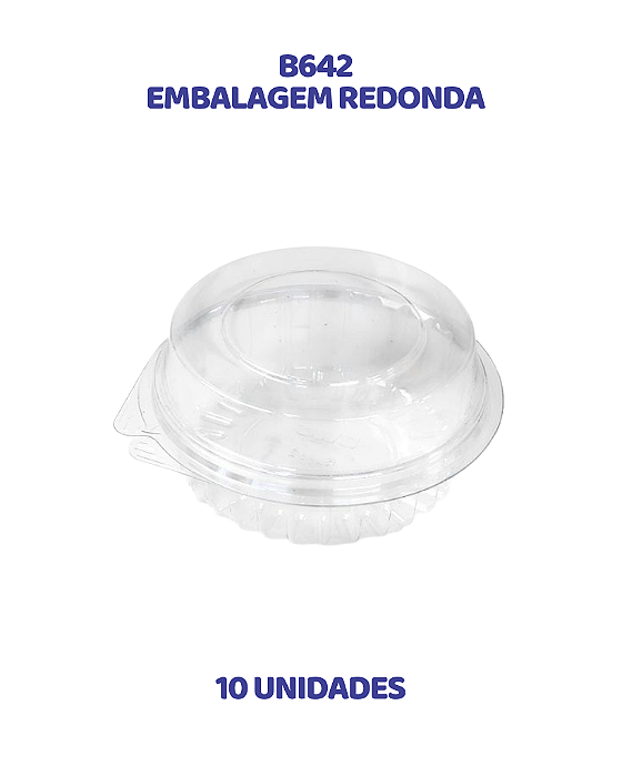 EMBALAGEM REDONDA ARTICULADA C/10UN 170ML (B642) - BWB
