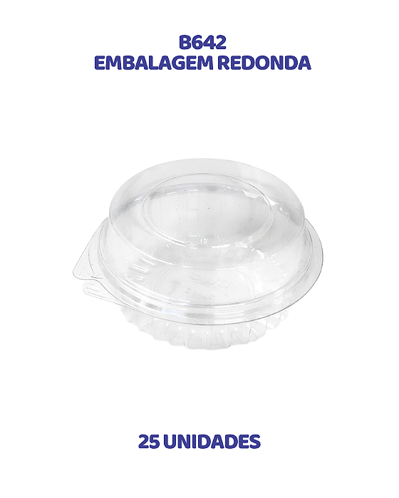 EMBALAGEM REDONDA ARTICULADA C/25UN 170ML (B642) - BWB