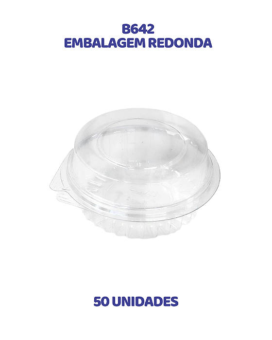 EMBALAGEM REDONDA ARTICULADA C/50UN 170ML (B642) - BWB