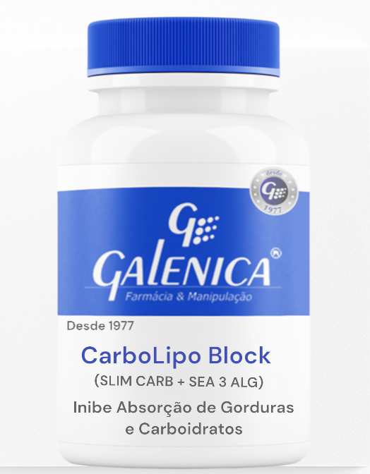 Bloqueador de Gorduras e Carboidratos (60 Cáps)- CarboLipo Block - Emagrecimento