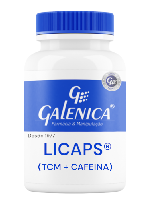 LICAPS® - TCM + CAFEINA 210 MG - Pré-Treino-Desempenho Físico - Reduz Peso