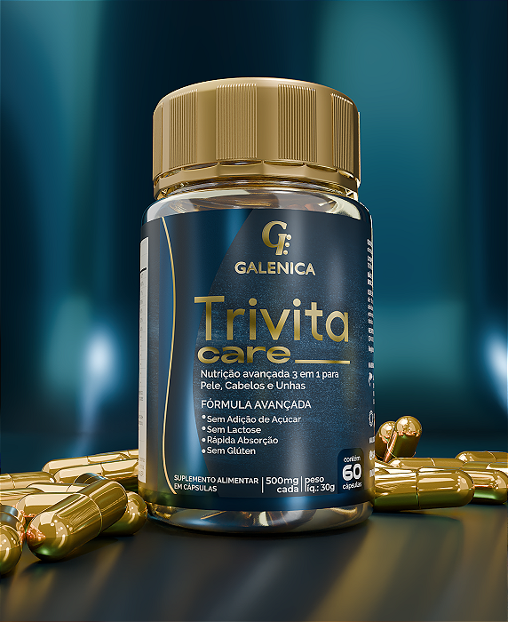 Trivita Care – Nutrição Avançada 3 em 1 para Pele, Cabelos e Unhas