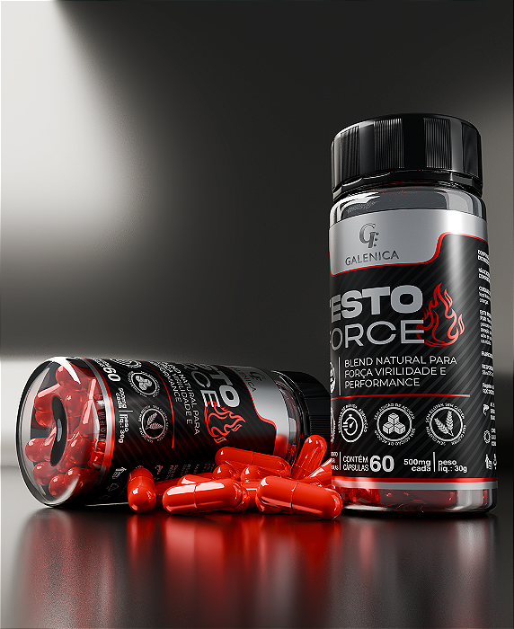 TESTO FORCE-Blend Natural para Força, Virilidade e Performance - 2 potes