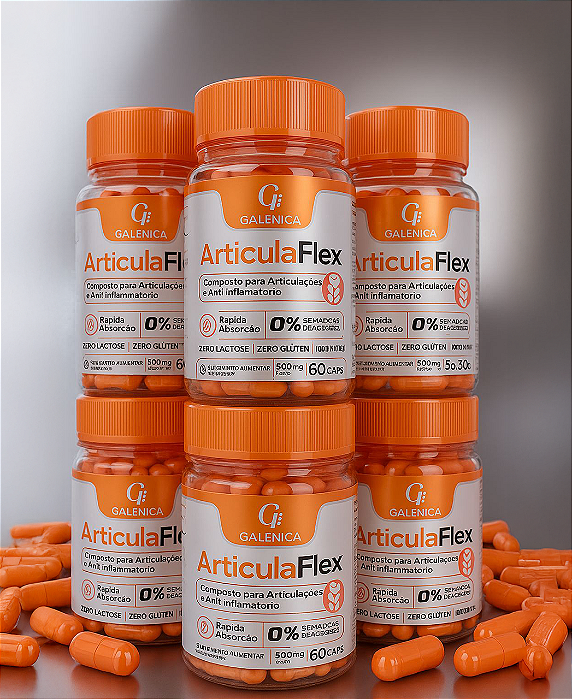 ArticulaFlex - Anti-Inflamatório Natural e Regenerador de Articulações-6 potes
