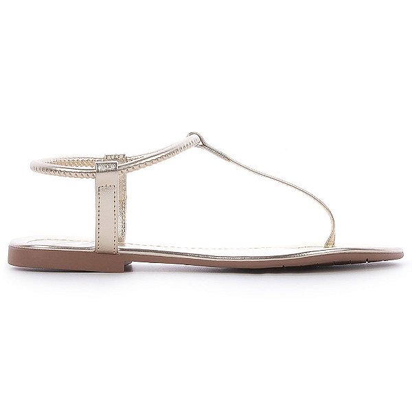 Sandália Rasteira Sii Dourada