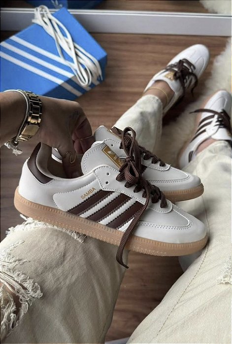 TÊNIS ADIDAS SAMBA NUD/MARROM