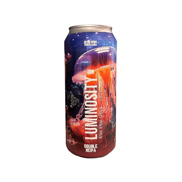 CERVEJA SEVEN HANDS DOUBLE HAZY IPA LUMINOSITY - LATA 473ml