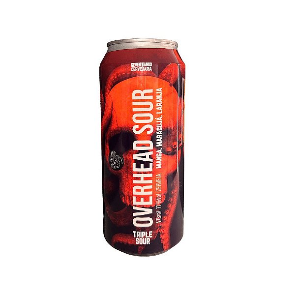 CERVEJA SEVEN HANDS OVERHEAD TRIPLE SOUR (MANGA, MARACUJA E LARANJA) - LATA 473ml