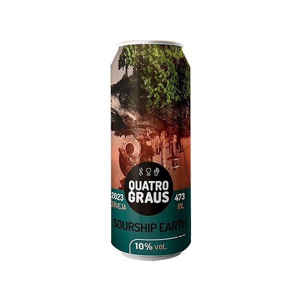 CERVEJA QUATRO GRAUS - SOURSHIP EARTH - LATA 473ml