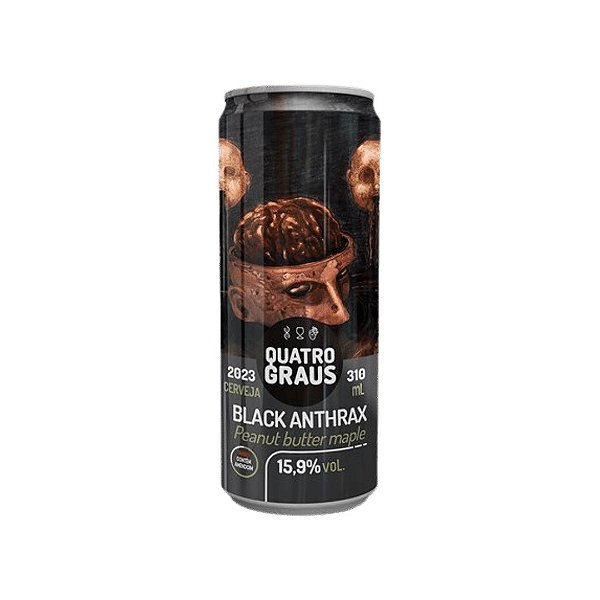 CERVEJA QUATRO GRAUS BLACK ANTHRAX PEANUT - LATA 310ml