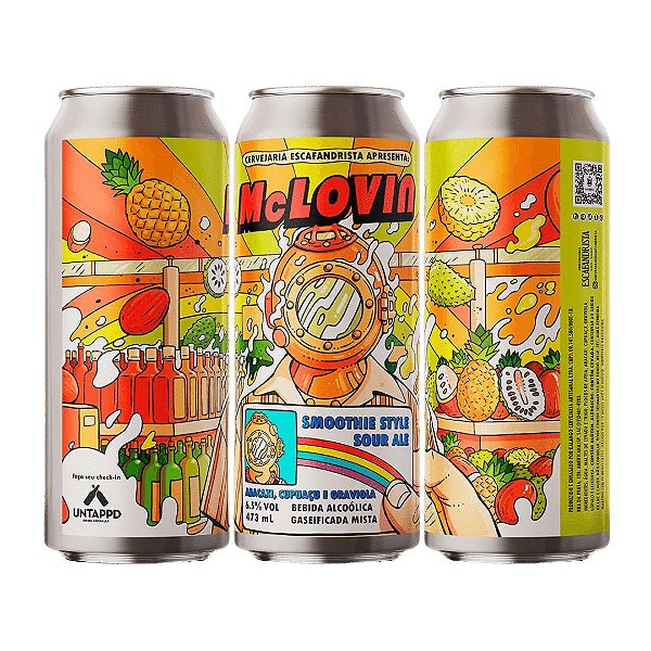 CERVEJA ESCAFANDRISTA MCLOVIN SMOOTHIE-SOUR ALE - LATA 473ml