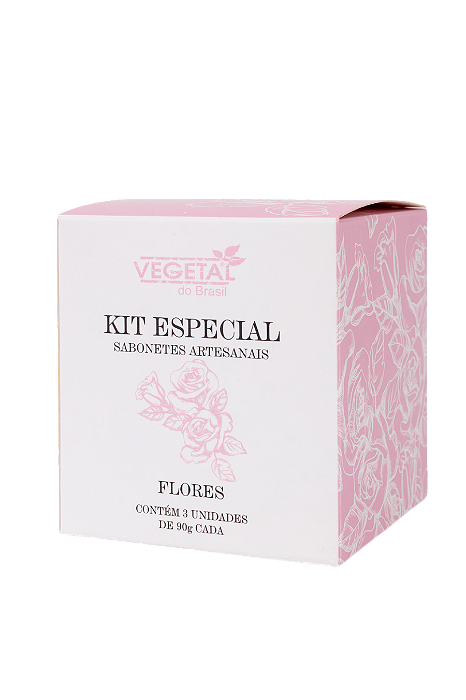 KIT ESPECIAL SABONETE ARTESANAL FLORES-03 UND-90G