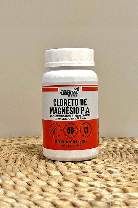 CLORETO DE MAGNESIO SUP.ALIMENTAR 60CAPS 500MG