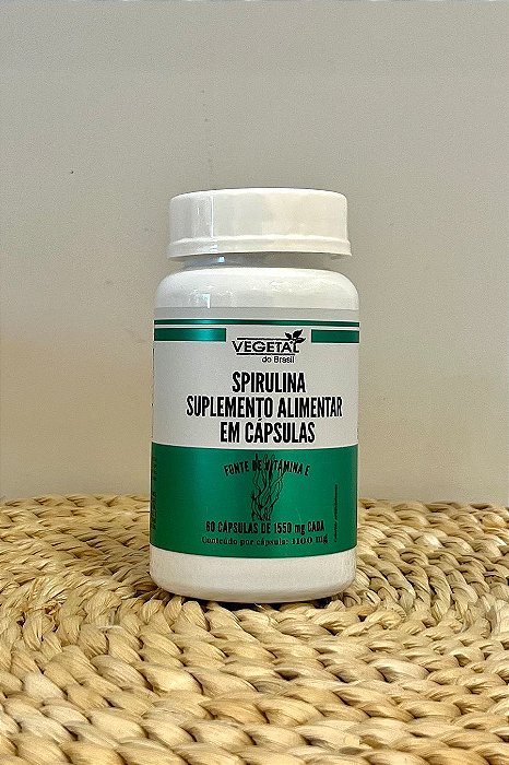 SPIRULINA SUPLEMENTO ALIMENTAR 60 CAPS 1550MG VB