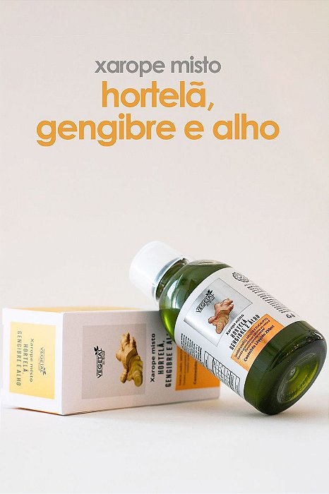 XAROPE MISTO,HORTELA,GENGIBRE E ALHO-250ML