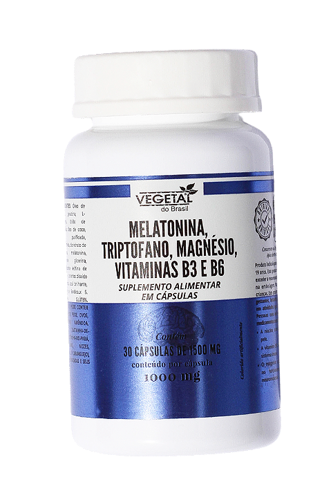 MELATONINA,TRIPTOFANO,MAGNESIO E VITAMINAS-30CAPS-1500MG