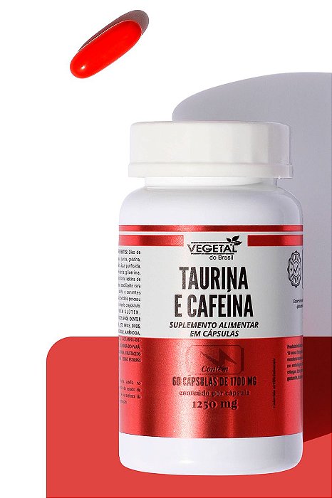 TAURINA E CAFEINA -60CAPS DE 1700MG